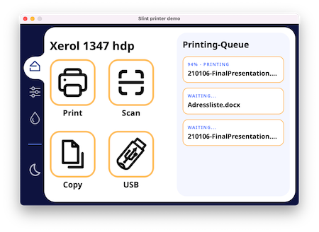 Screenshot of Printer Demo